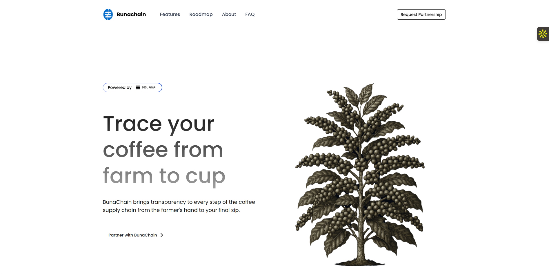 Bunachain Landing Page