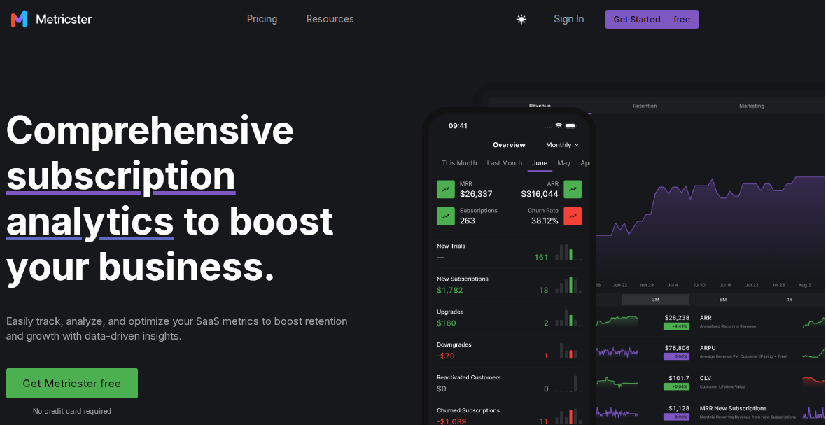 Analytics for SaaS Subscriptions